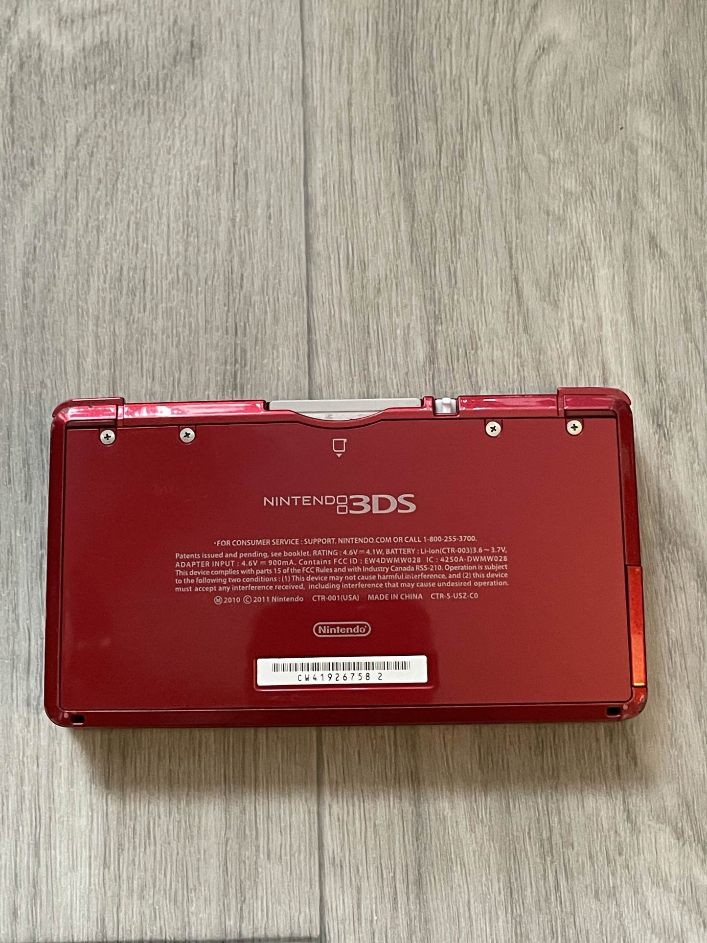 Nintendo 3ds Flame Red Very Good Condition USA With Original Box USA LOT