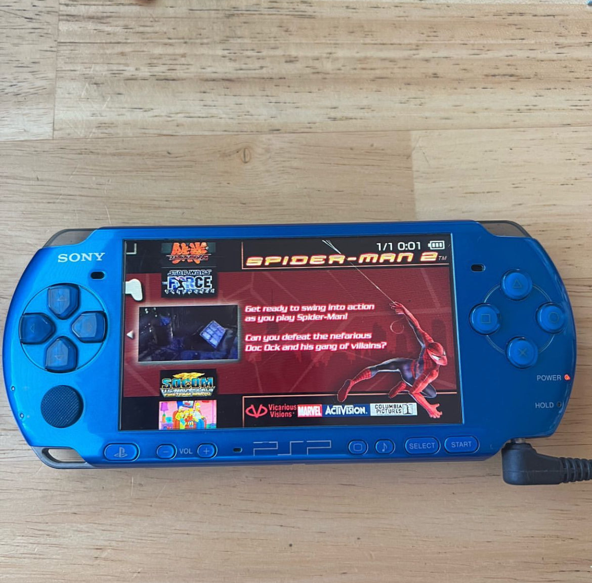 Sony PlayStation PSP 3000 Console with Charger