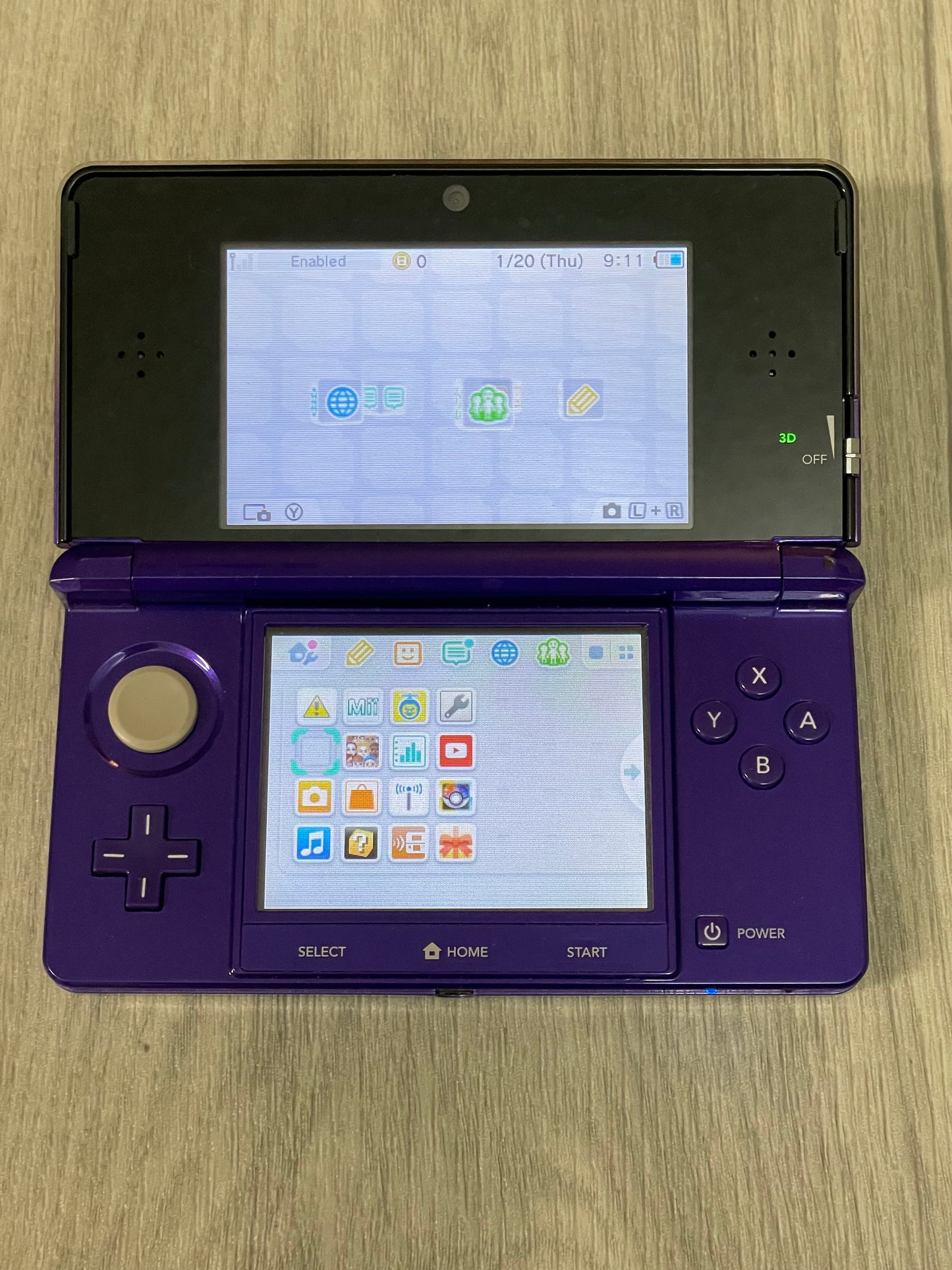 Nintendo 3ds Midnight Purple In Great Condition USA Complete In Box CIB USA