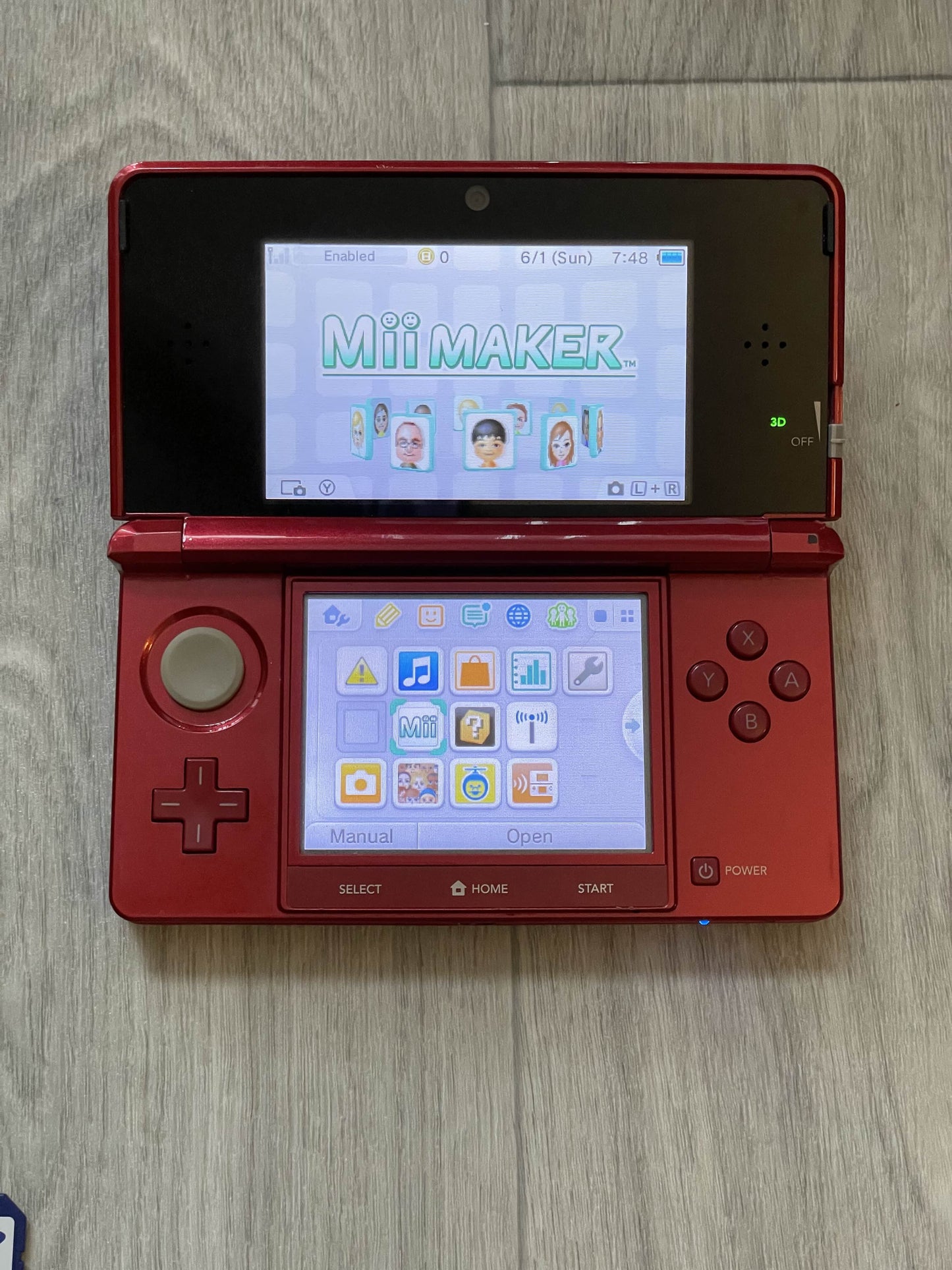 Nintendo 3ds Flame Red Very Good Condition USA With Original Box USA LOT