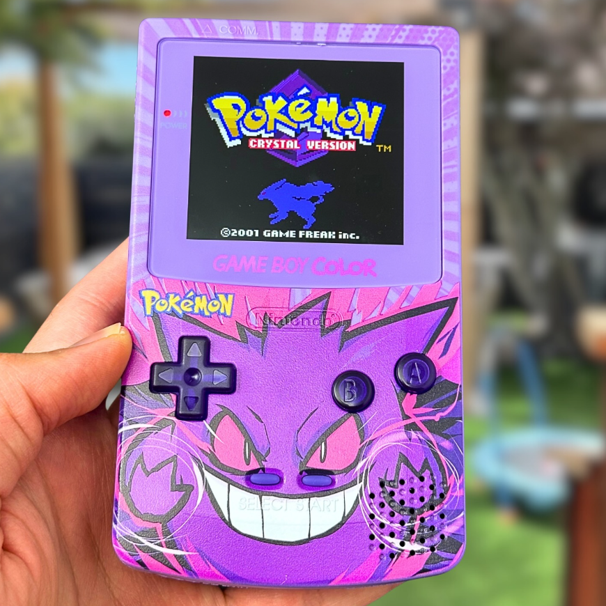 Gameboy Color Better Screen Custom Game Boy Color – Gengar Edition | IPS Screen Upgrade ...