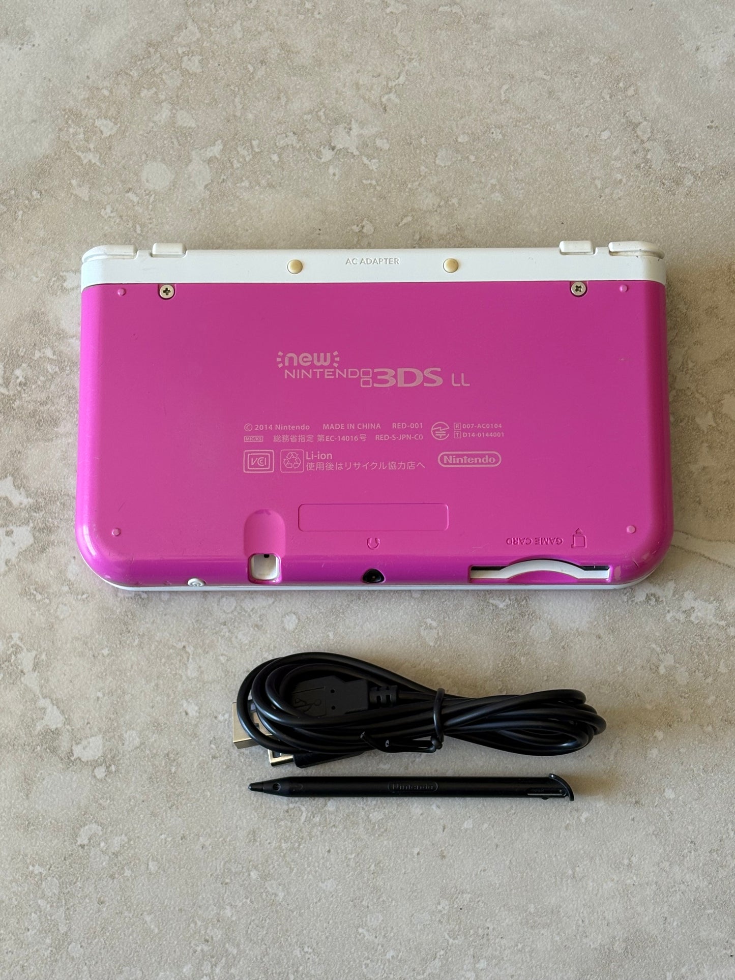 Nintendo 3DS XL Pink and White Edition Handheld System With Games