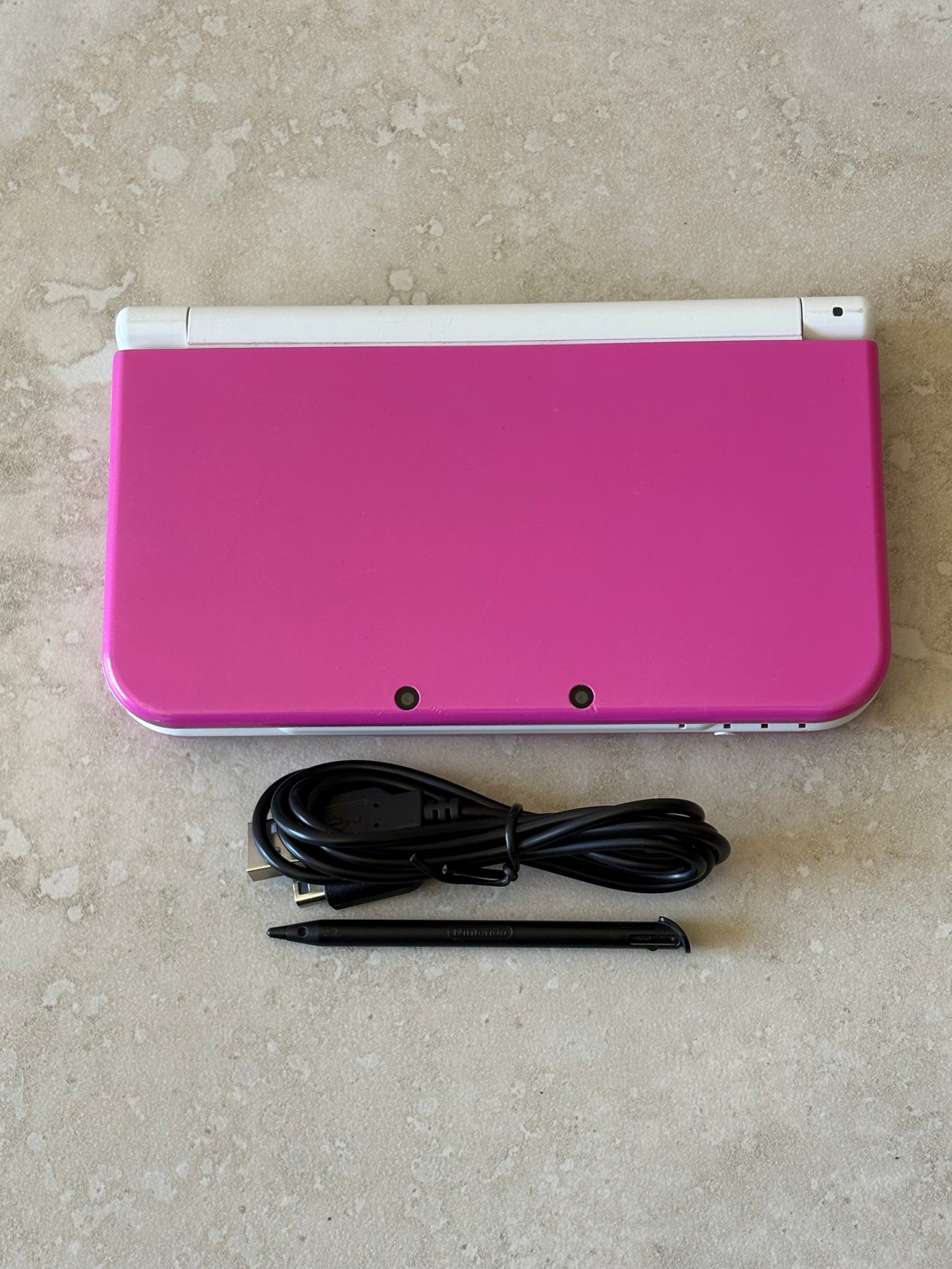 Nintendo 3DS XL Pink and White Edition Handheld System With Games
