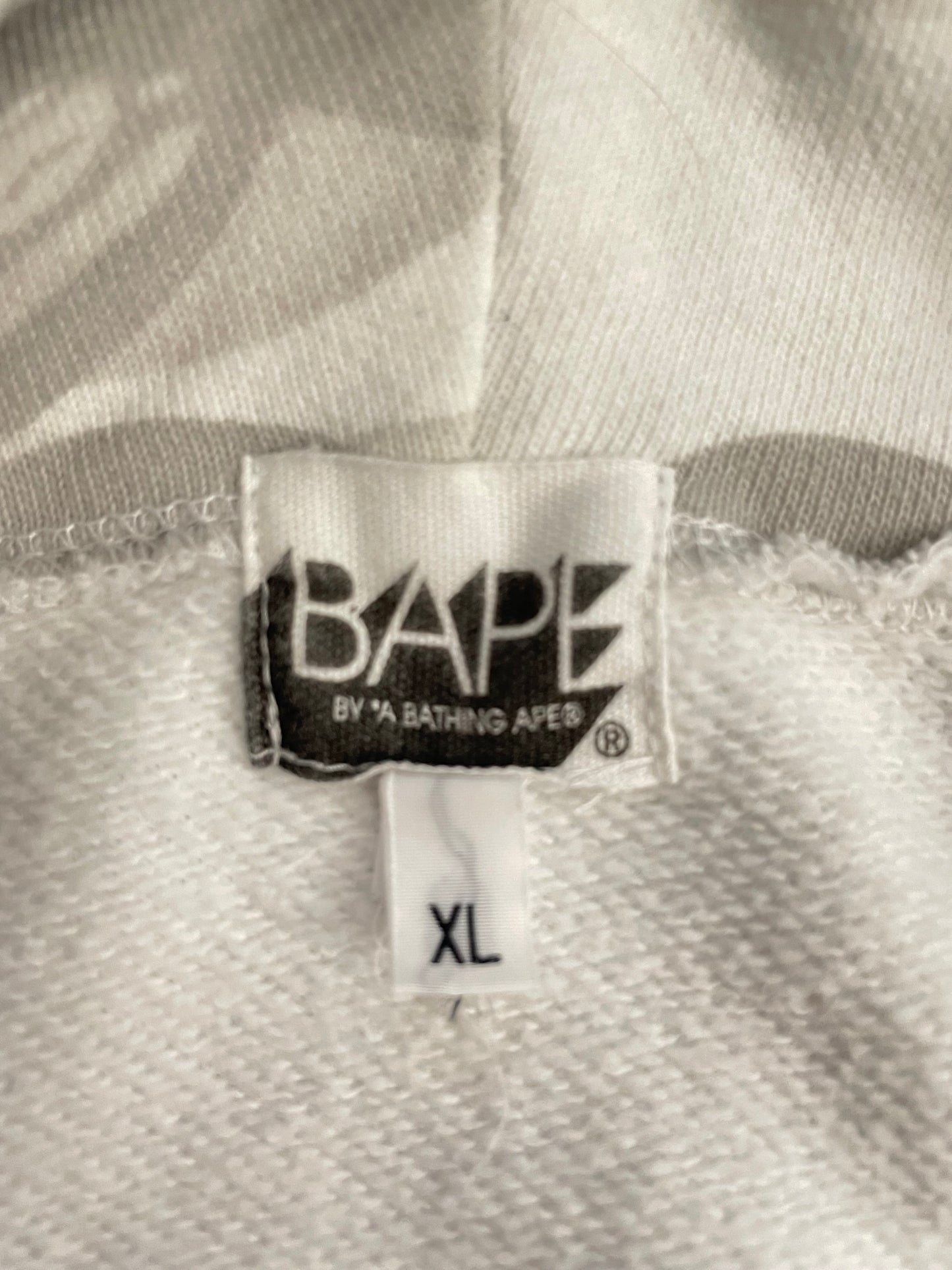 [XL] Bape White Aoyama Camo Shark Hoodie